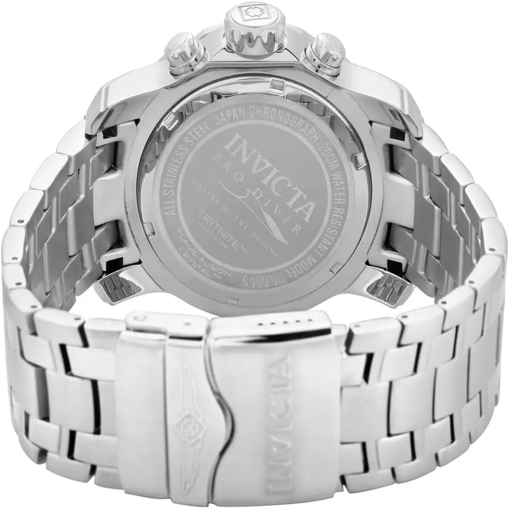 Invicta 0069 reloj Pro Diver Chronograph para hombre | Plata/Negro