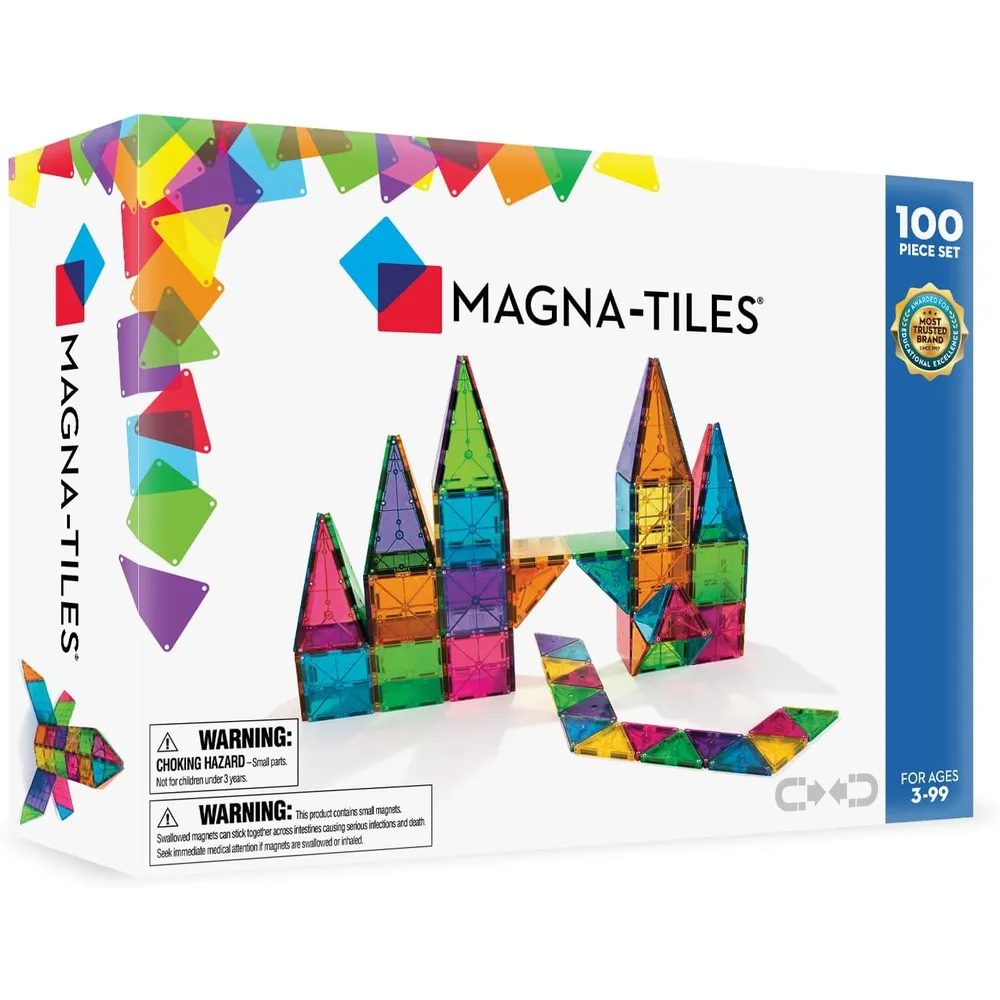 MAGNA-TILES - Clásico 100-piezas set de construcción magnético