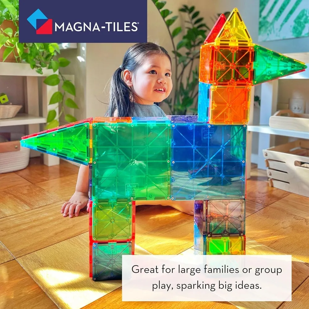 MAGNA-TILES - Clásico 100-piezas set de construcción magnético