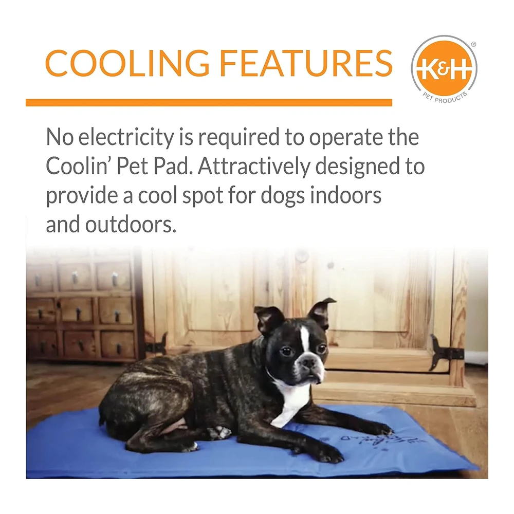 b000cgjtls_3.webp K&H Pet Products Coolin' - Tapete de Enfriamiento para Mascotas - Cama de Perro Al Aire Libre - Almohadilla de Refrigeración para Viajes de Perros - Alfombrilla de Enfriamiento para Mascotas - Alfombrilla de Enfriamiento para Perros Portadores de Perros - Camas Refrescantes para Perros Pequeños - Tamaño Pequeño de 11 X 15" - Azul
