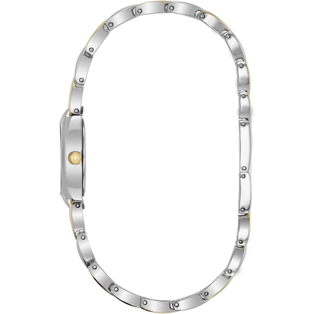 Bulova reloj clásico para mujer de acero inoxidable con cuarzo 3 agujas | Oro/Plata