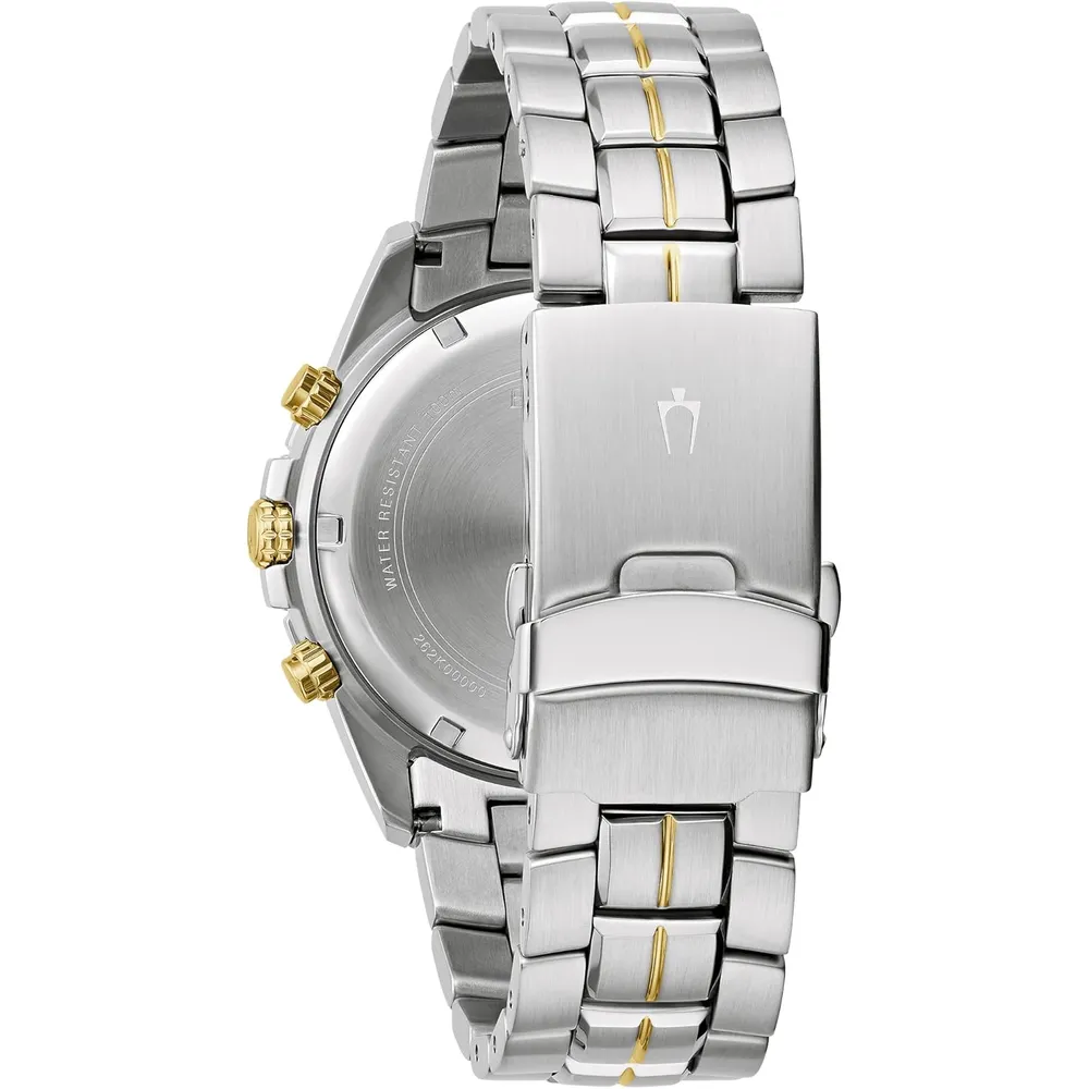 b000g1ywk2_2_webp.webp Bulova reloj cronógrafo para hombre Marine Star de acero inoxidable con cuarzo | Plata/Azul