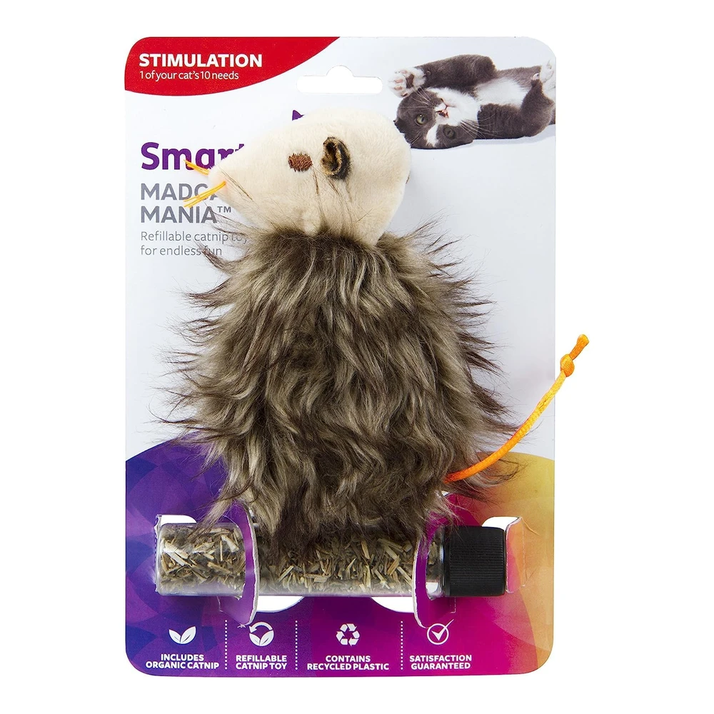 Smartykat Madcap Mania Juguete Recargable para Gatos con Hierba Gatera Incluye Tubo Color Seleccionado Al Azar Talla Única | Multicolor