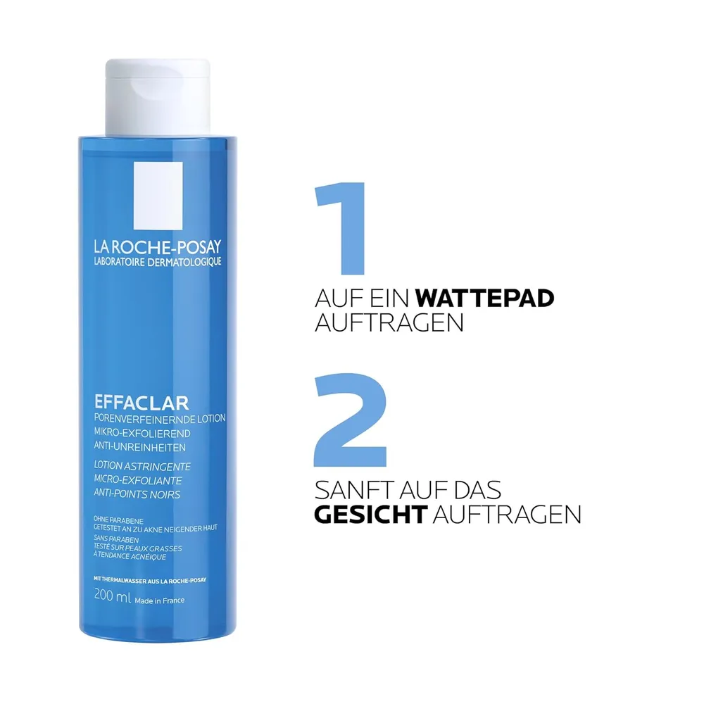 TÓNICO FACIAL ASTRINGENTE EXFOLIANTE EFFACLAR LA ROCHE-POSAY 6.76 OZ / 200 ML