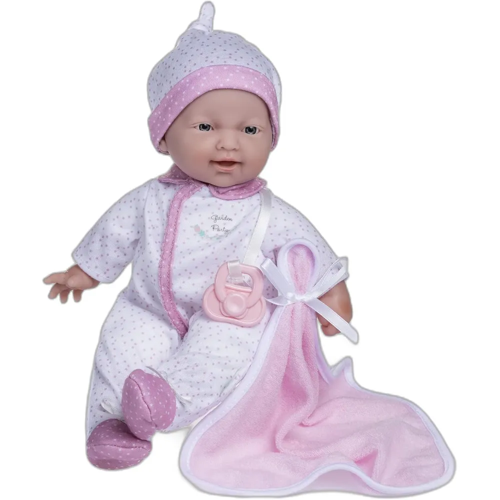 b000vkzbhg_0_webp.webp LA BABY muñeca bebé 11"/28 cm | Mono blanco