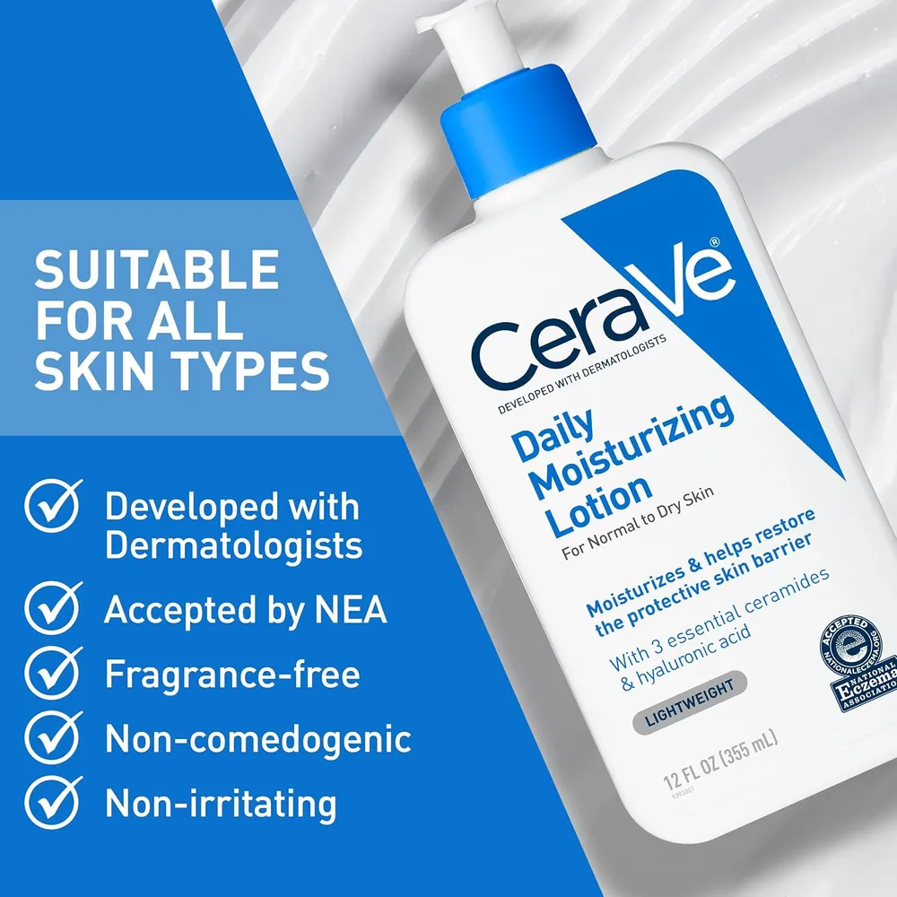 CERAVE LOCIÓN HIDRATANTE DIARIA PARA PIEL SECA 12 OZ / 355 ML