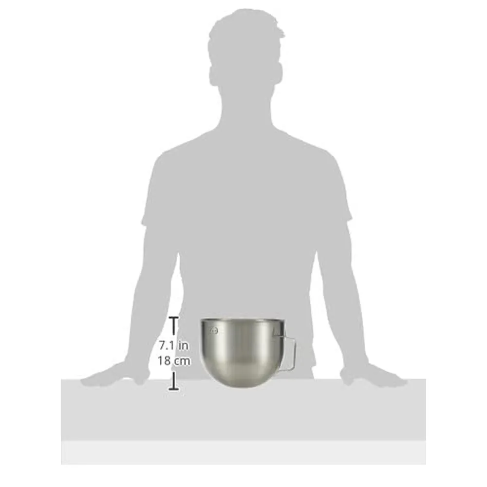 KITCHENAID, TAZÓN DE ACERO INOXIDABLE CEPILLADO 5 QT / 4.7 L CERTIFICADO NSF