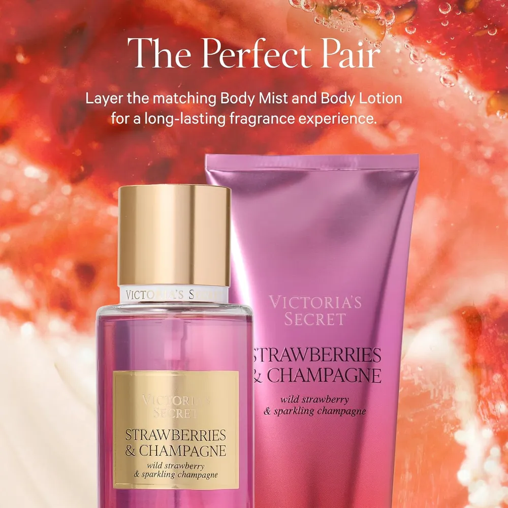 BODY MIST STRAWBERRIES & CHAMPAGNE VICTORIA SECRET MUJER 8.4 OZ / 250 ML