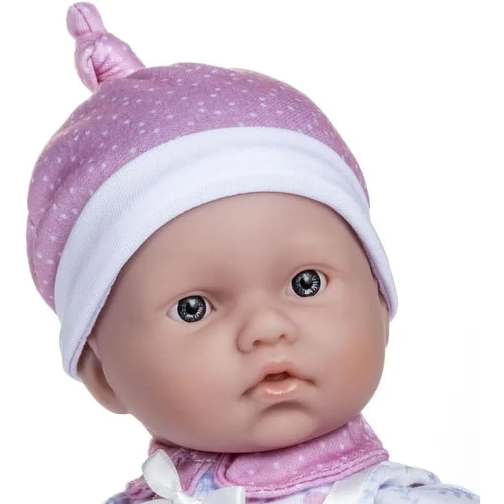 b001pmyi2i_1_webp.webp LA BABY muñeca bebé 11"/28 cm | Blanco/Rosa