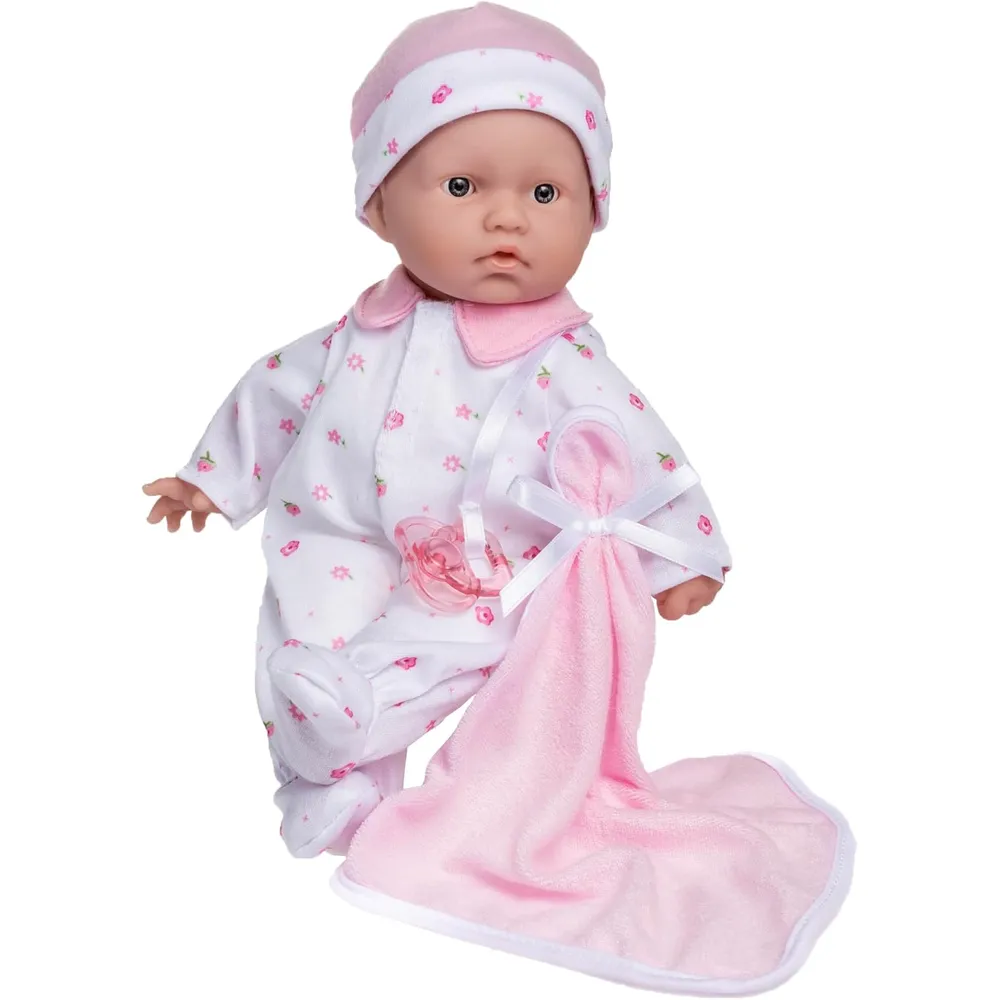 b002apdyv0_0_webp.webp LA BABY muñeca11"/28 cm con accesorios | Rosado
