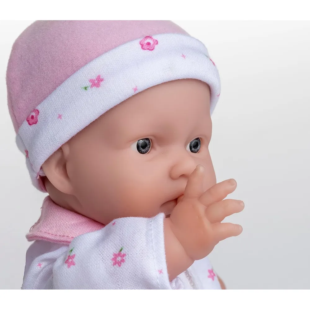 LA BABY muñeca11"/28 cm con accesorios | Rosado