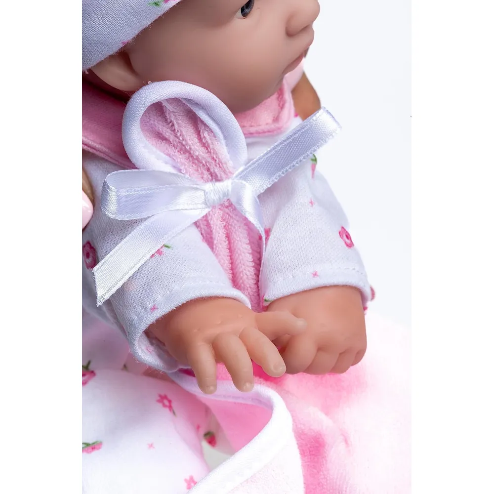 LA BABY muñeca11"/28 cm con accesorios | Rosado