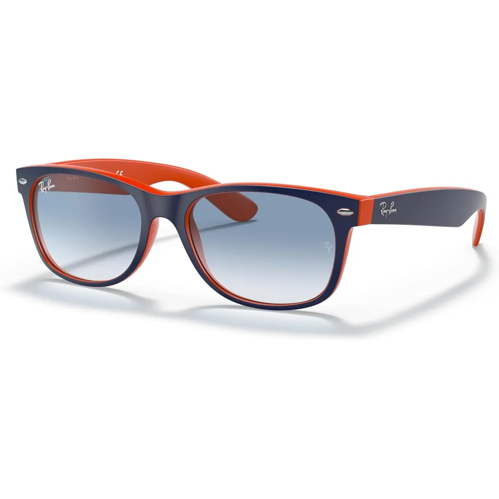 Ray-Ban RB2132 Gafas de sol New Wayfarer Degradadas | Blue on Orange / Clear Blue I