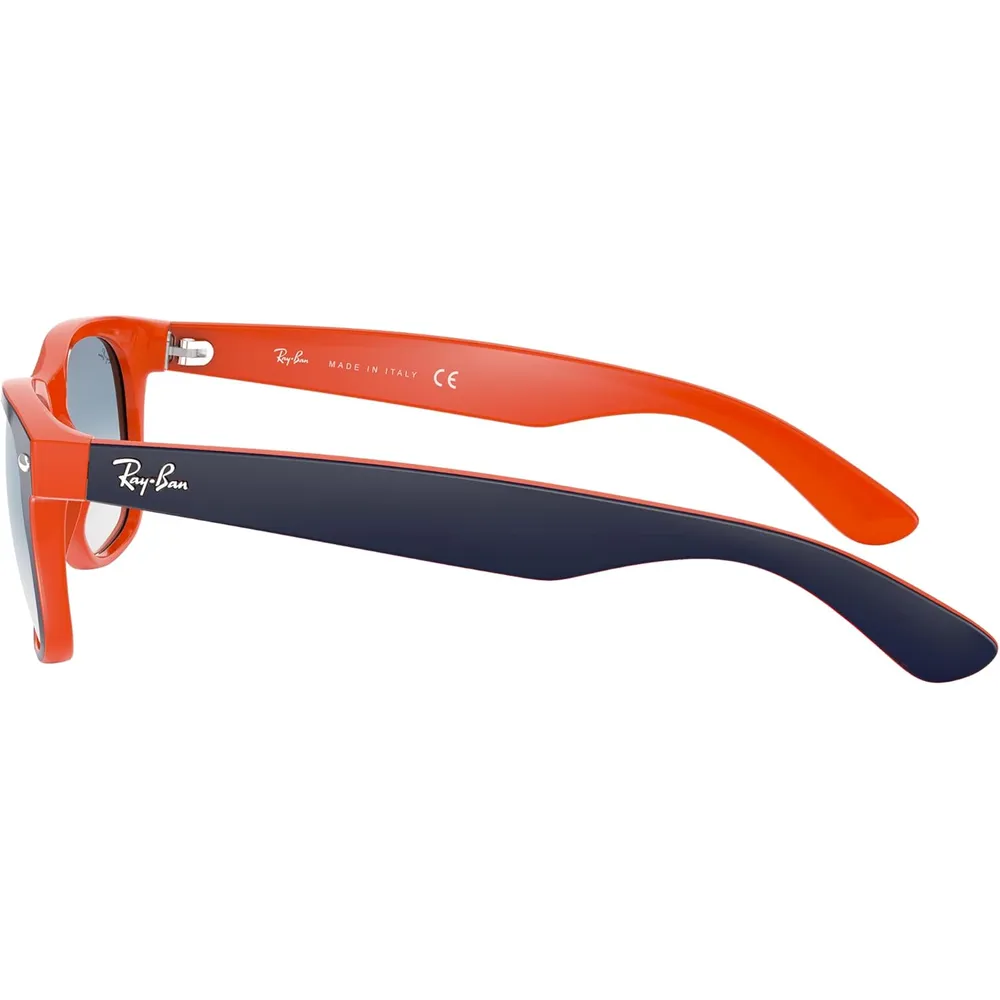 Ray-Ban RB2132 Gafas de sol New Wayfarer Degradadas | Blue on Orange / Clear Blue I