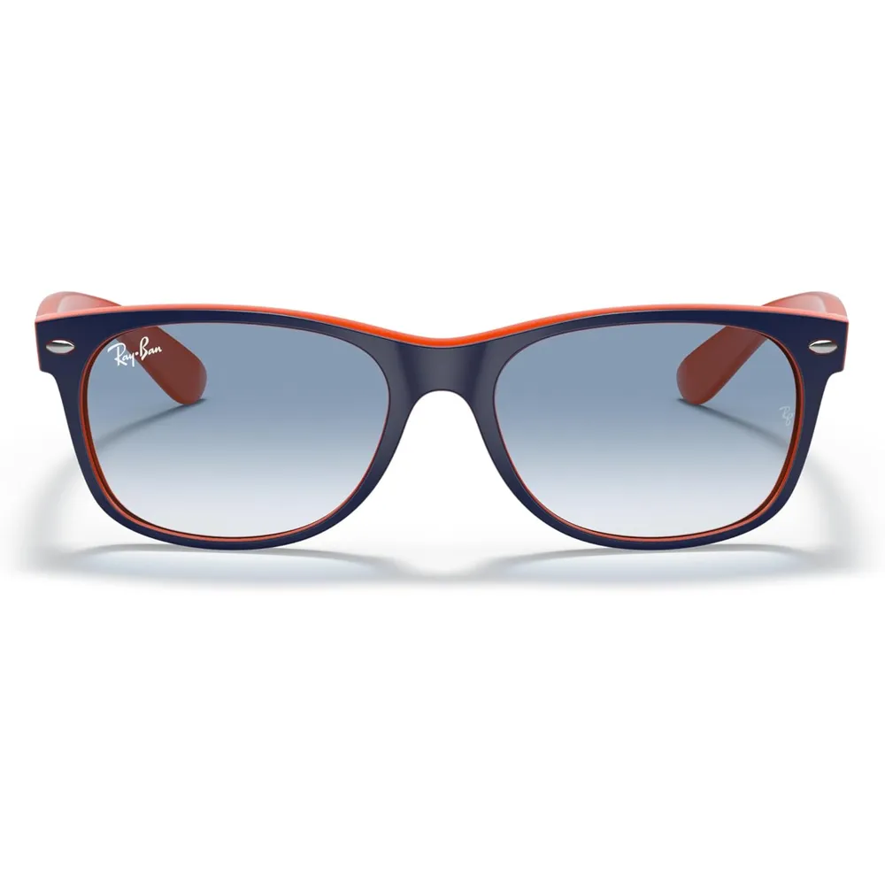 Ray-Ban RB2132 Gafas de sol New Wayfarer Degradadas | Blue on Orange / Clear Blue I