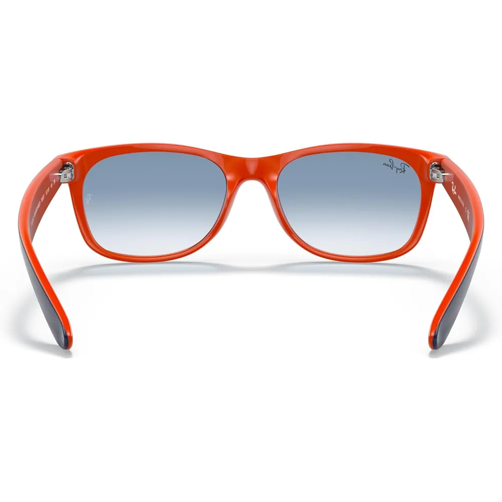 Ray-Ban RB2132 Gafas de sol New Wayfarer Degradadas | Blue on Orange / Clear Blue I