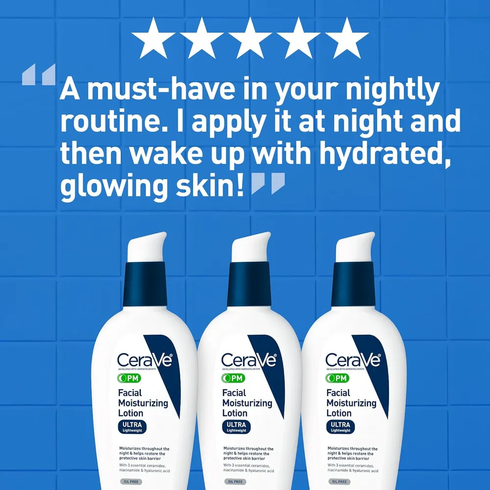 CERAVE PM LOCIÓN HIDRATANTE FACIAL 3 OZ / 89 ML