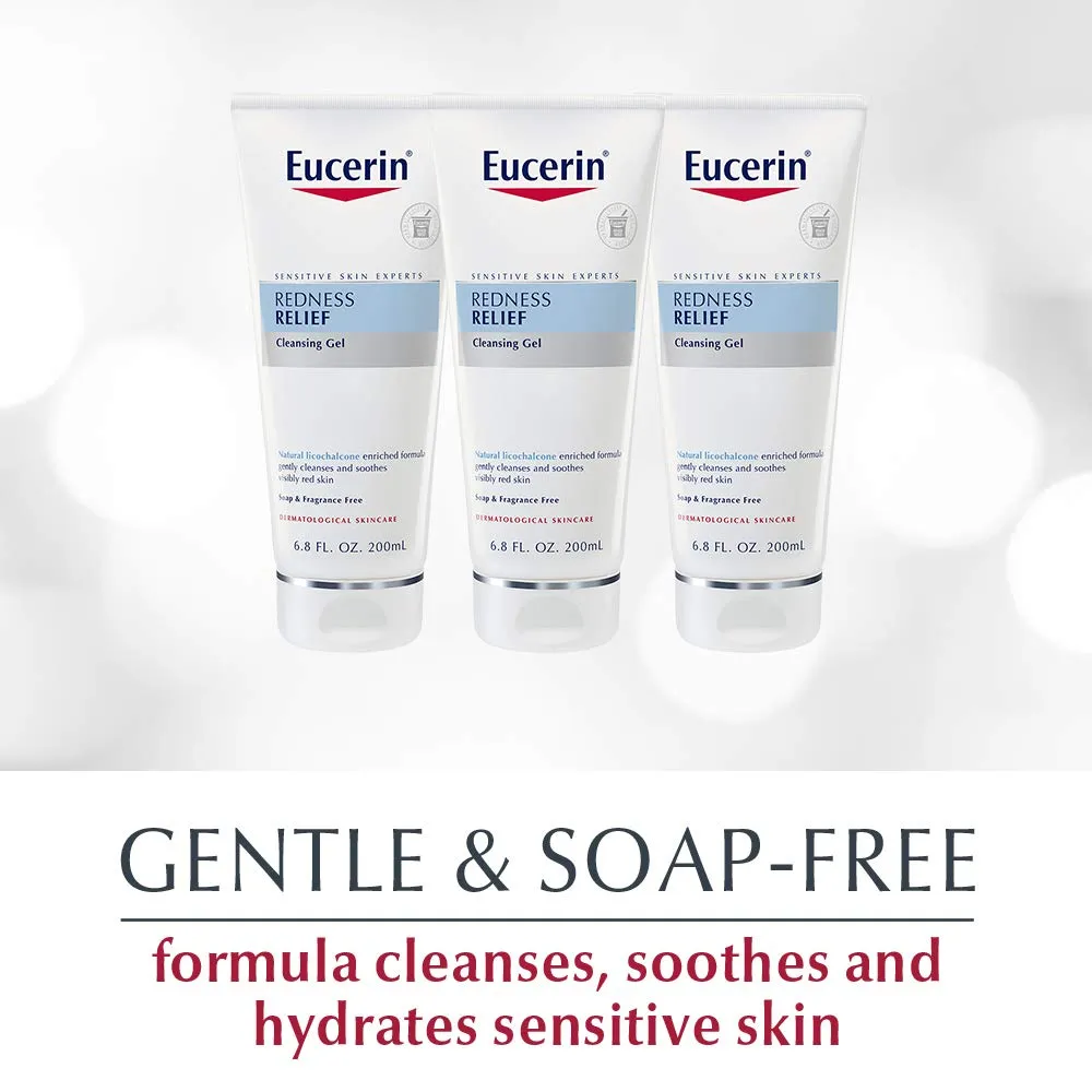 PACK 3 EUCERIN GEL LIMPIADOR FACIAL PARA PIEL SENSIBLE 200 ML