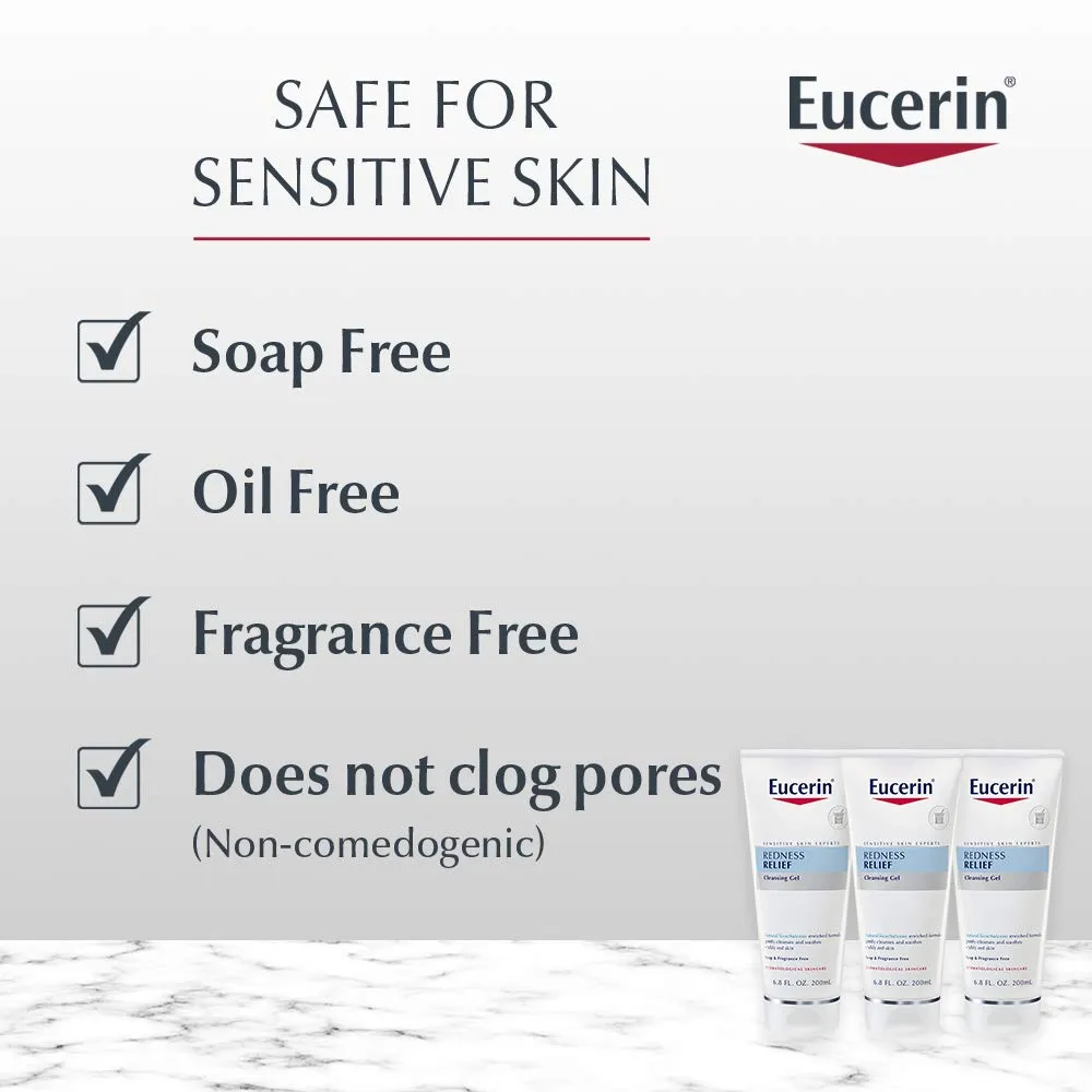 PACK 3 EUCERIN GEL LIMPIADOR FACIAL PARA PIEL SENSIBLE 200 ML