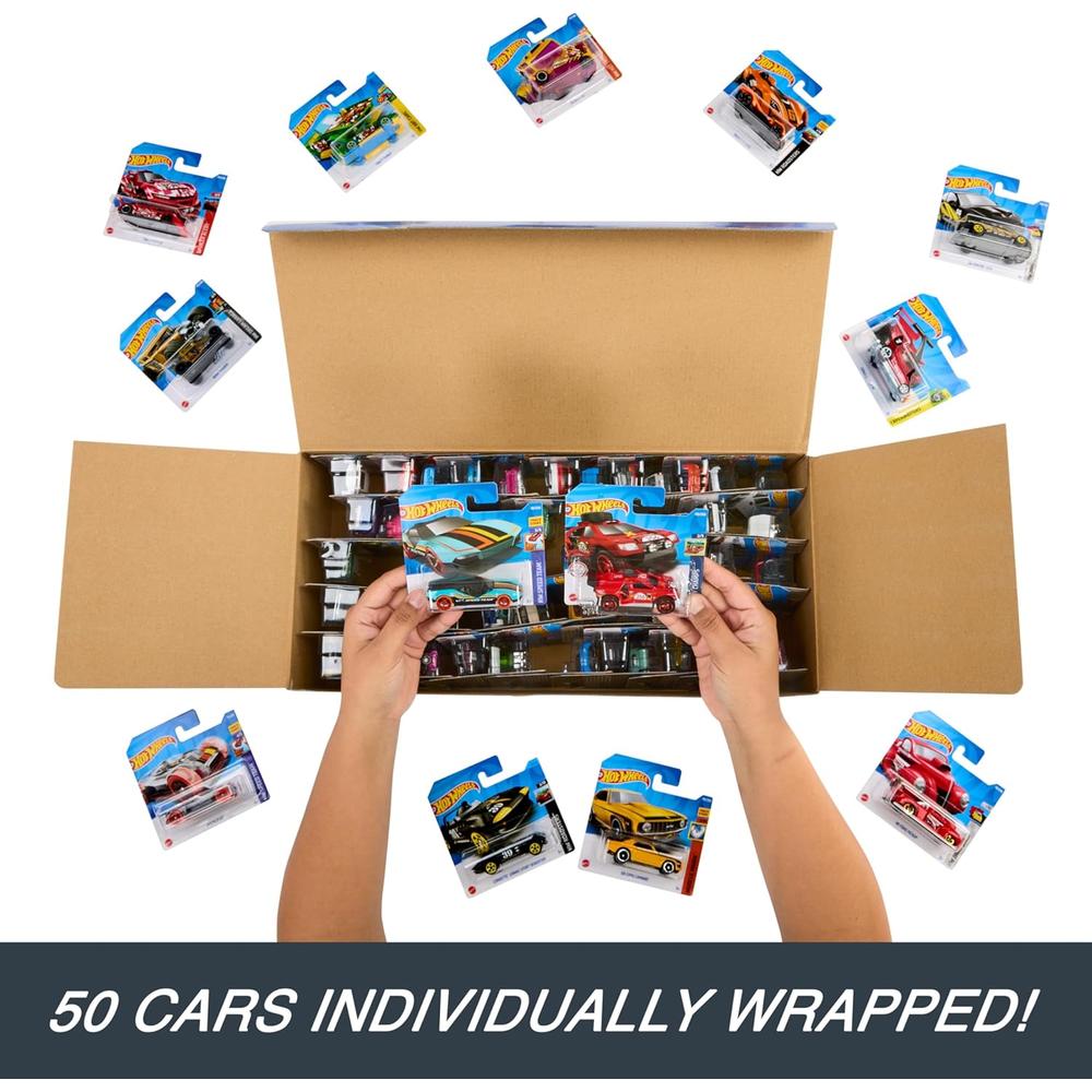Hot Wheels Paquete de 50 Automóviles  (Los estilos pueden variar)