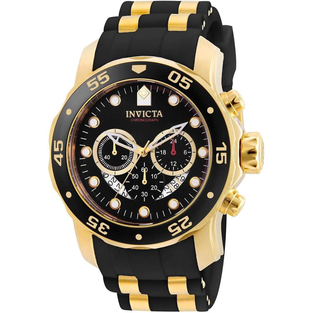 Reloj Invicta Pro Diver para hombre resistente al agua movimiento de cuarzo | Negro y Oro