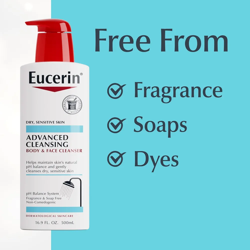 EUCERIN GEL LIMPIADOR FACIAL Y CORPORAL PARA PIEL SENSIBLE 500 ML
