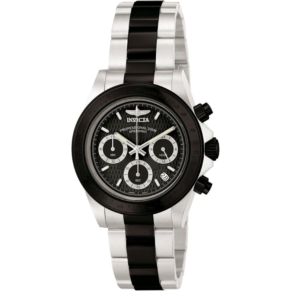 Reloj Invicta Speedway para hombre, 39 mm / 3.9 cm | Negro y Plateado