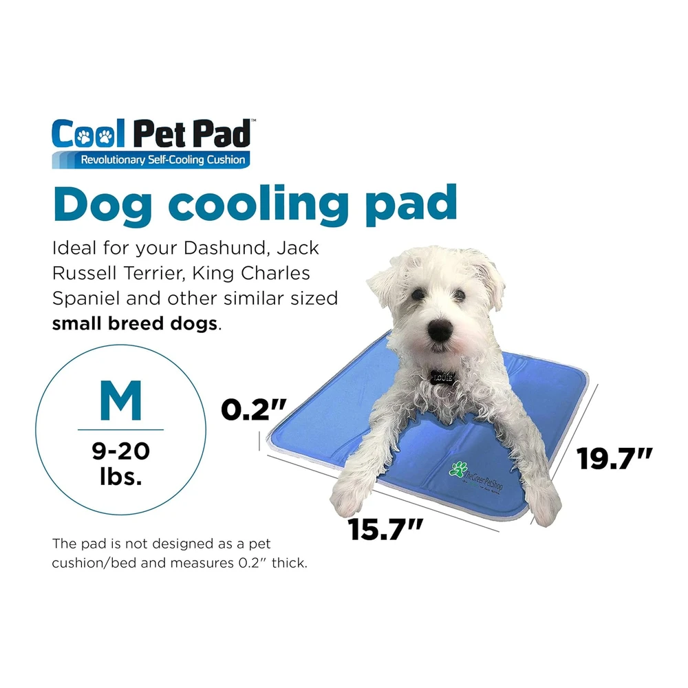 b0047wccbw_1.webp The Green Pet Shop Almohadilla de Enfriamiento para Mascotas - Esta Colchoneta Ayuda a Prevenir Sobrecalentamiento y Deshidratación - Enfría y Calma a Su Perro - Activado Por Presión, Fórmula Gel No Tóxica. - M - Azul