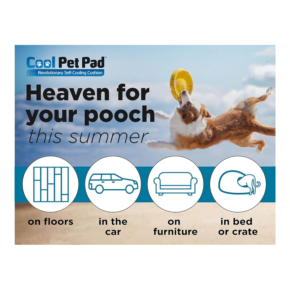 b0047wccbw_2.webp The Green Pet Shop Almohadilla de Enfriamiento para Mascotas - Esta Colchoneta Ayuda a Prevenir Sobrecalentamiento y Deshidratación - Enfría y Calma a Su Perro - Activado Por Presión, Fórmula Gel No Tóxica. - M - Azul