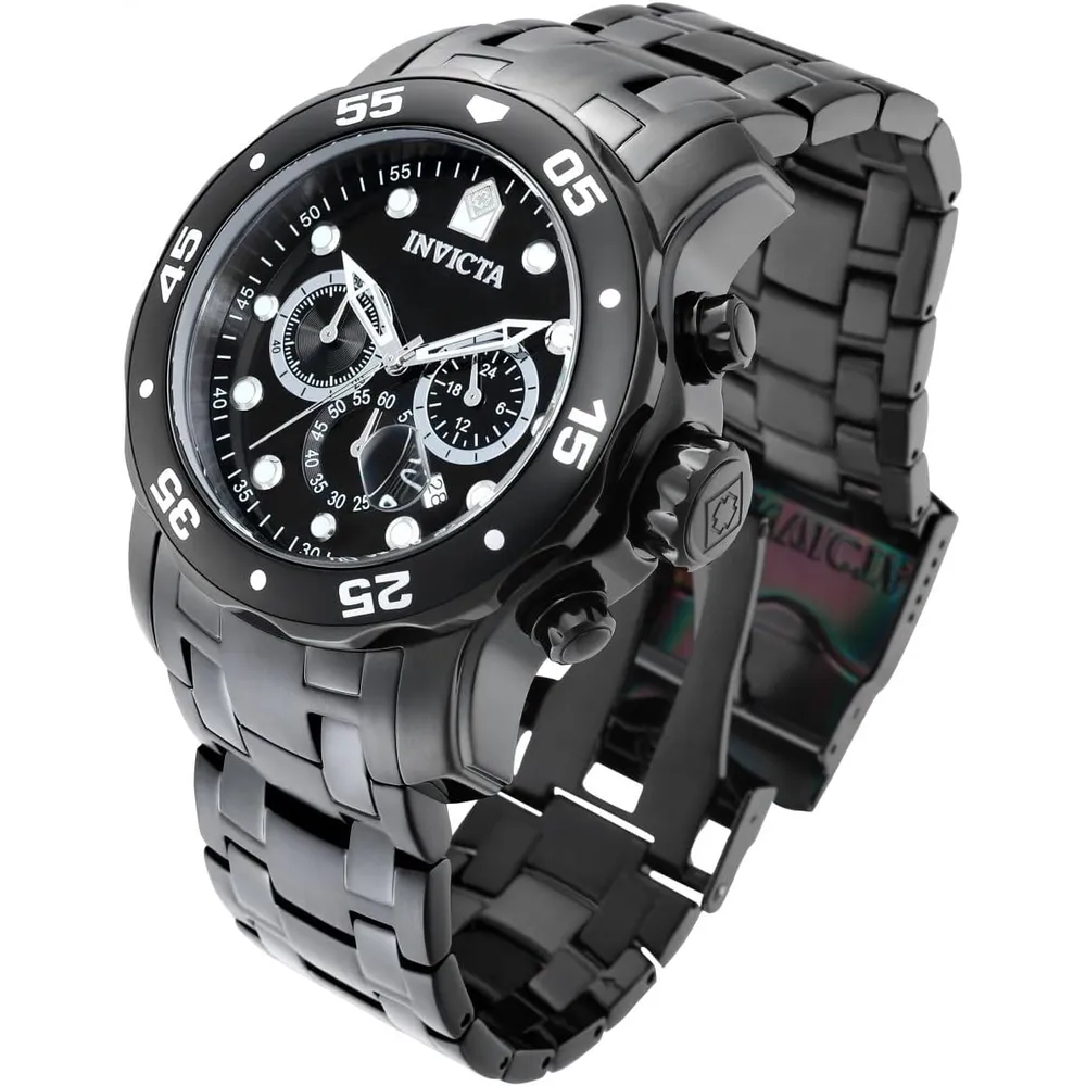 Invicta 0076 reloj Pro Diver Chronograph para hombre | Negro
