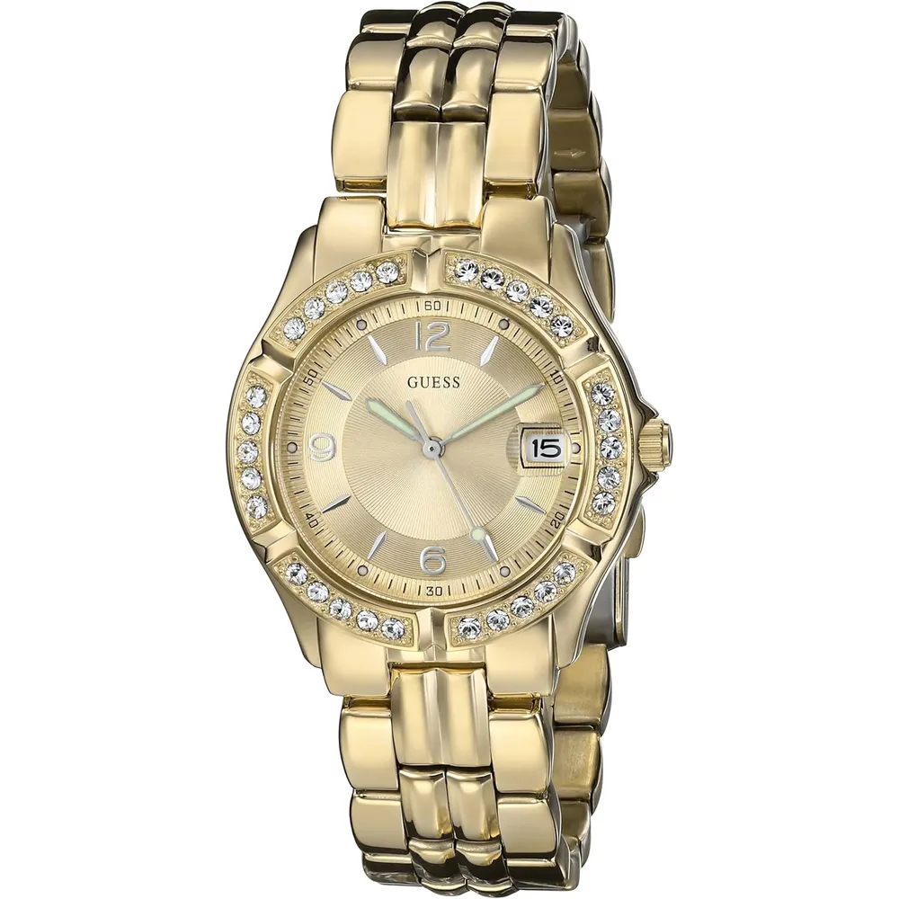 GUESS GOLD U0026L1 reloj para mujer tipo brazalete | 36mm - Dorado/Champán