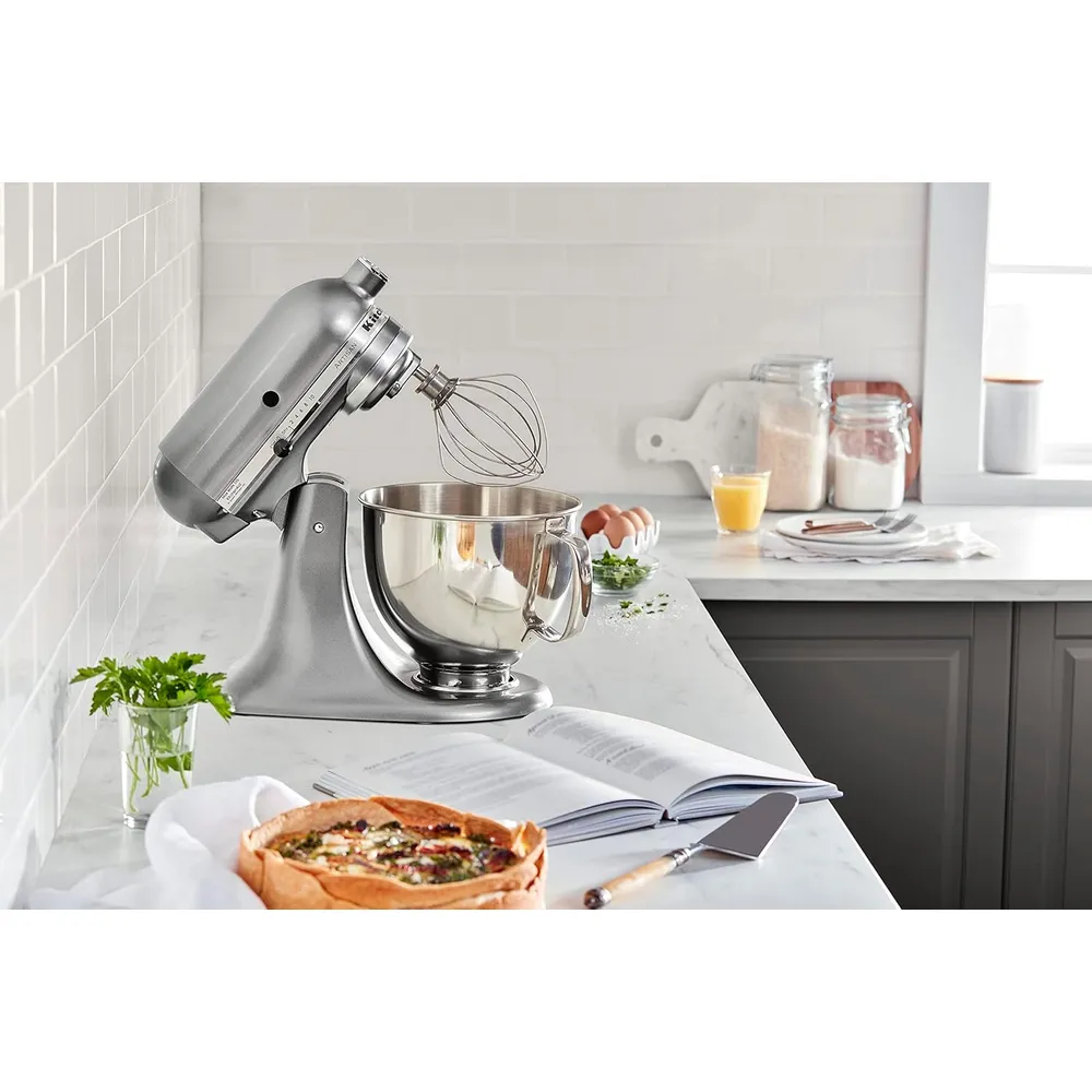 KITCHENAID ARTISAN, BATIDORA DE PIE 5 QT / 4.7 L CON PROTECTOR | PLATEADO