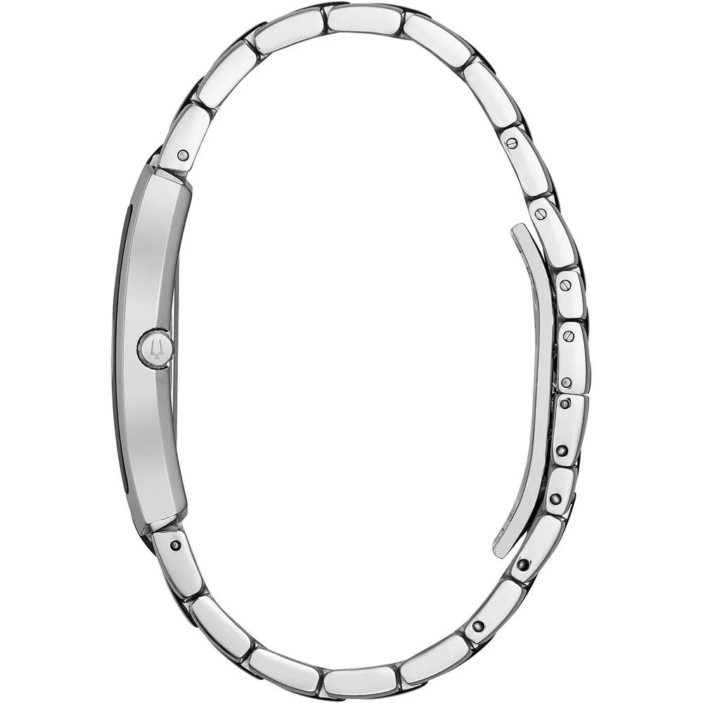 Bulova reloj clásico rectangular de cuarzo de dos agujas para hombre | Negro