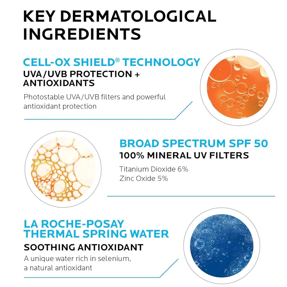 PROTECTOR SOLAR FACIAL FLUIDO SPF 40 ANTHELIOS MINERAL LA ROCHE-POSAY 1.7 OZ / 50 ML