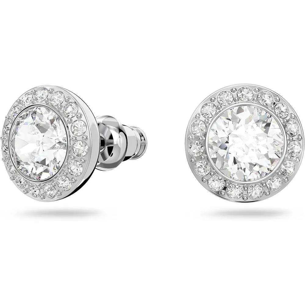 SWAROVSKI ARETES STUD UNA ANGELIC ACABADO RODIO PARA MUJER | TRANSPARENTE