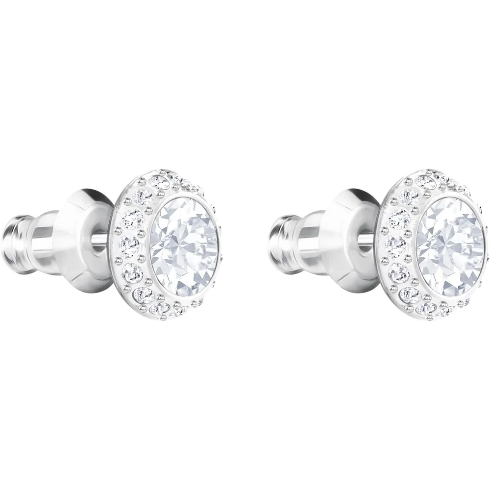 SWAROVSKI ARETES STUD UNA ANGELIC ACABADO RODIO PARA MUJER | TRANSPARENTE