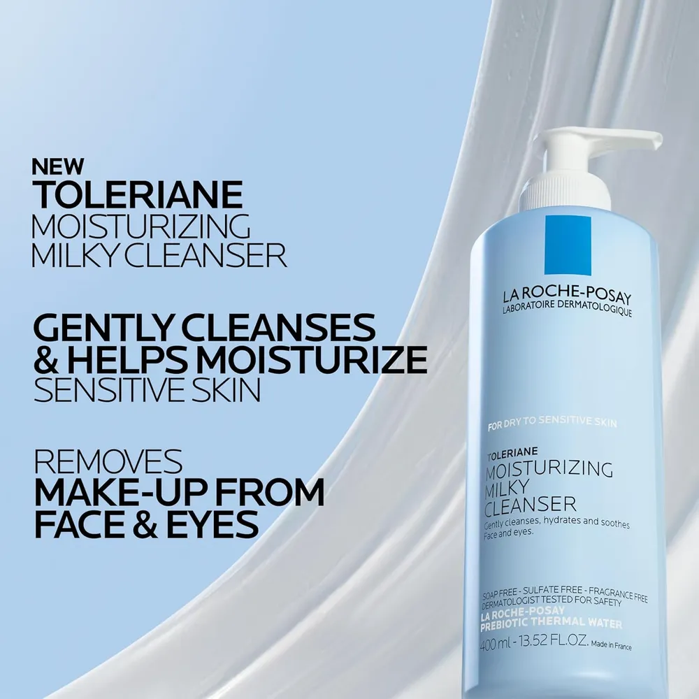 LIMPIADOR FACIAL HIDRATANTE EN LECHE TOLERIANE LA ROCHE-POSAY 13.5 OZ / 400 ML