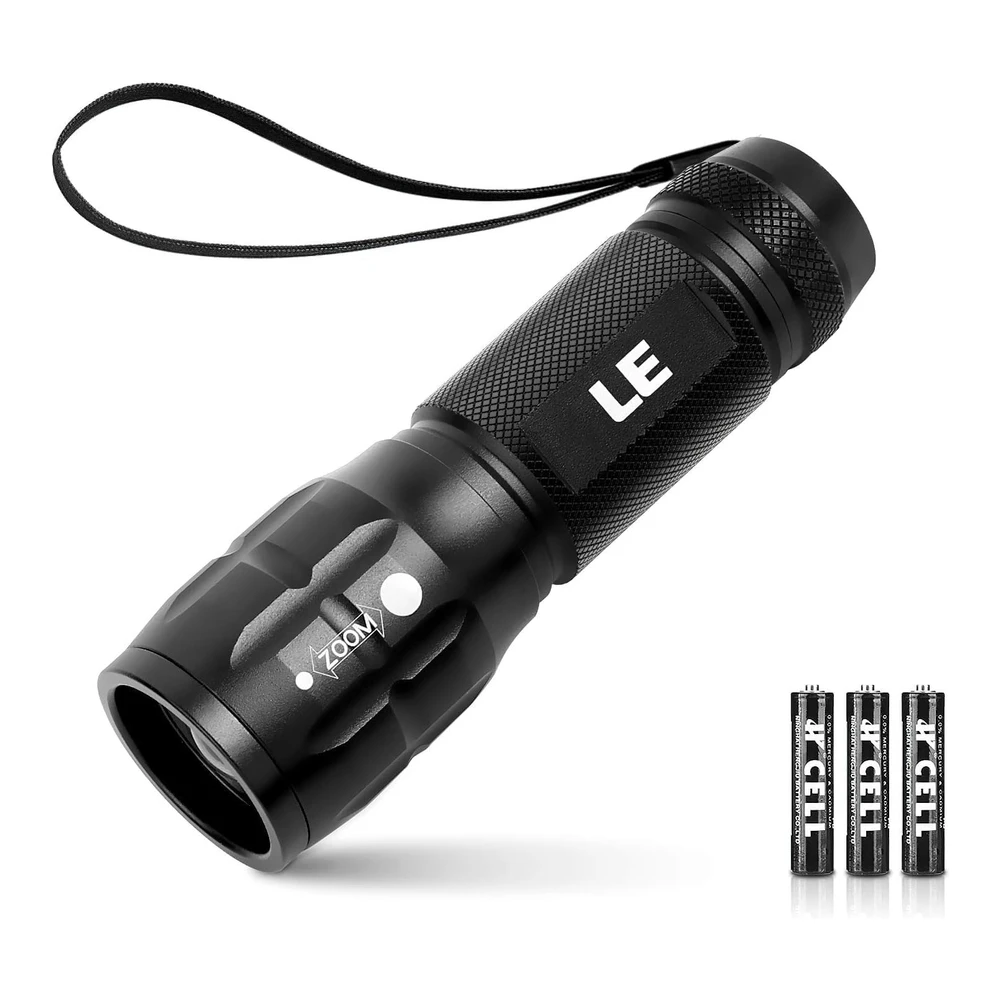 La Mini Led Linterna Táctica - Cree Led - de Enfoque Ajustable y Acercamiento - Linterna Pequeña - Súper Brillante - Pilas Incluidas