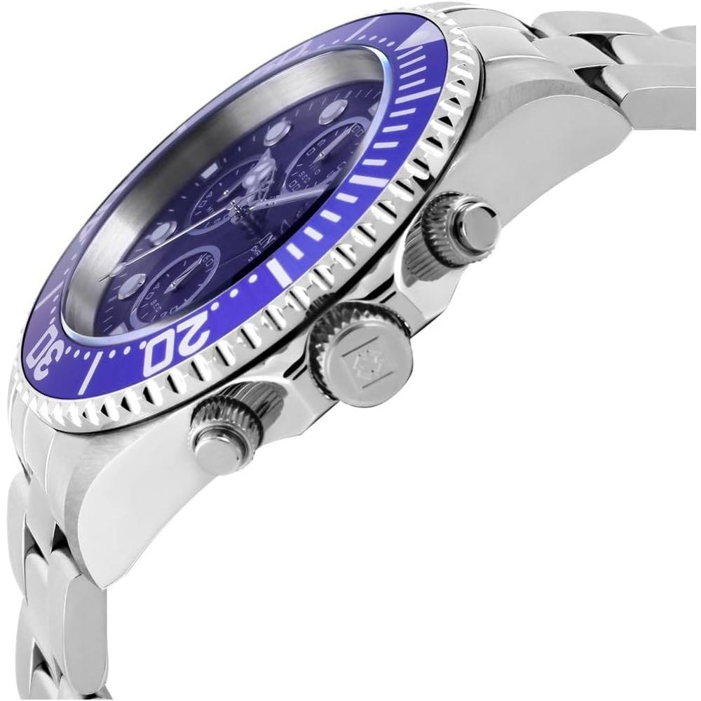 Reloj Invicta Pro Diver para hombre borde moneda acero inoxidable | Azul Eléctrico y Plateado