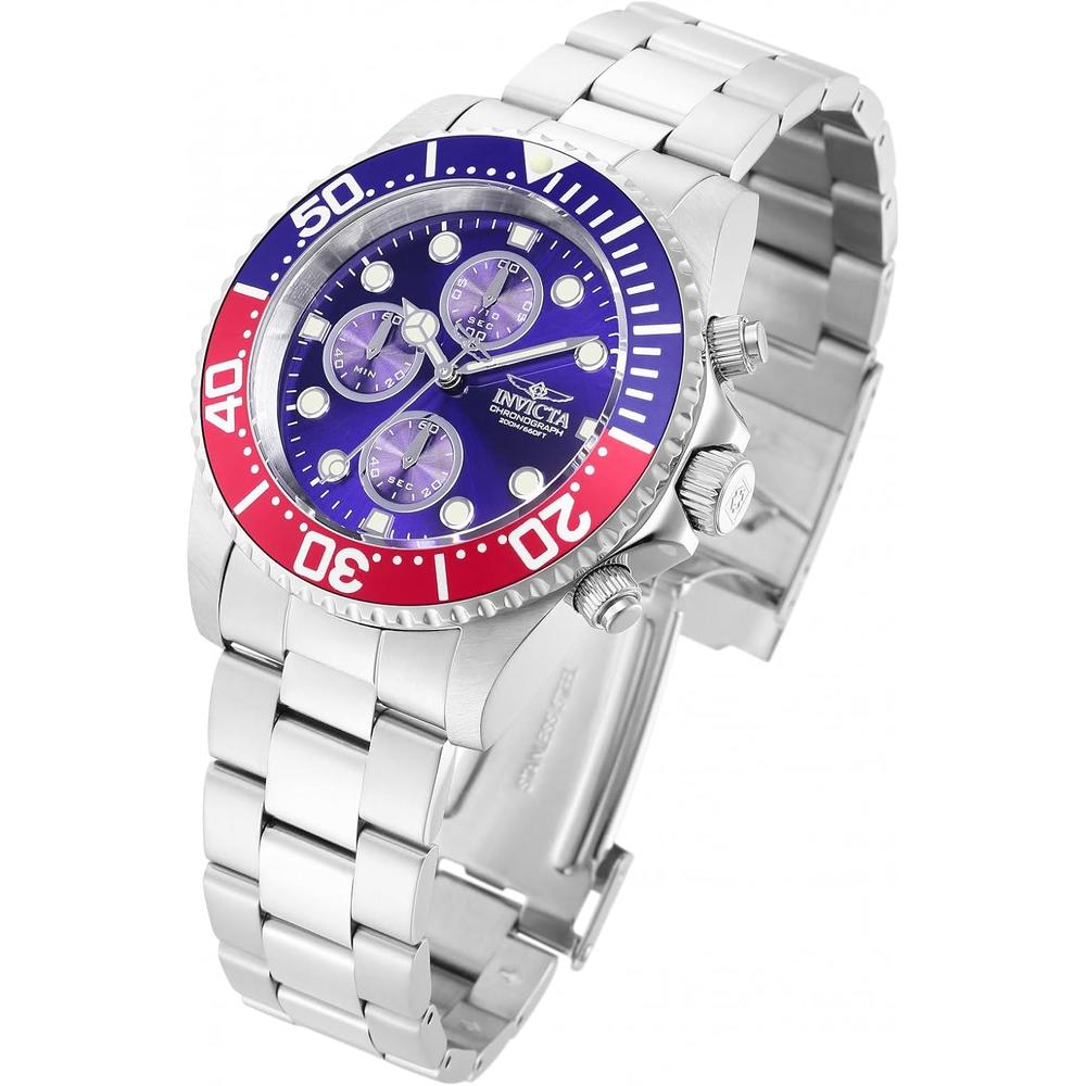 Reloj Invicta Pro Diver para hombre acero inoxidable, 39 mm / 3.9 cm | Plateado y Azul