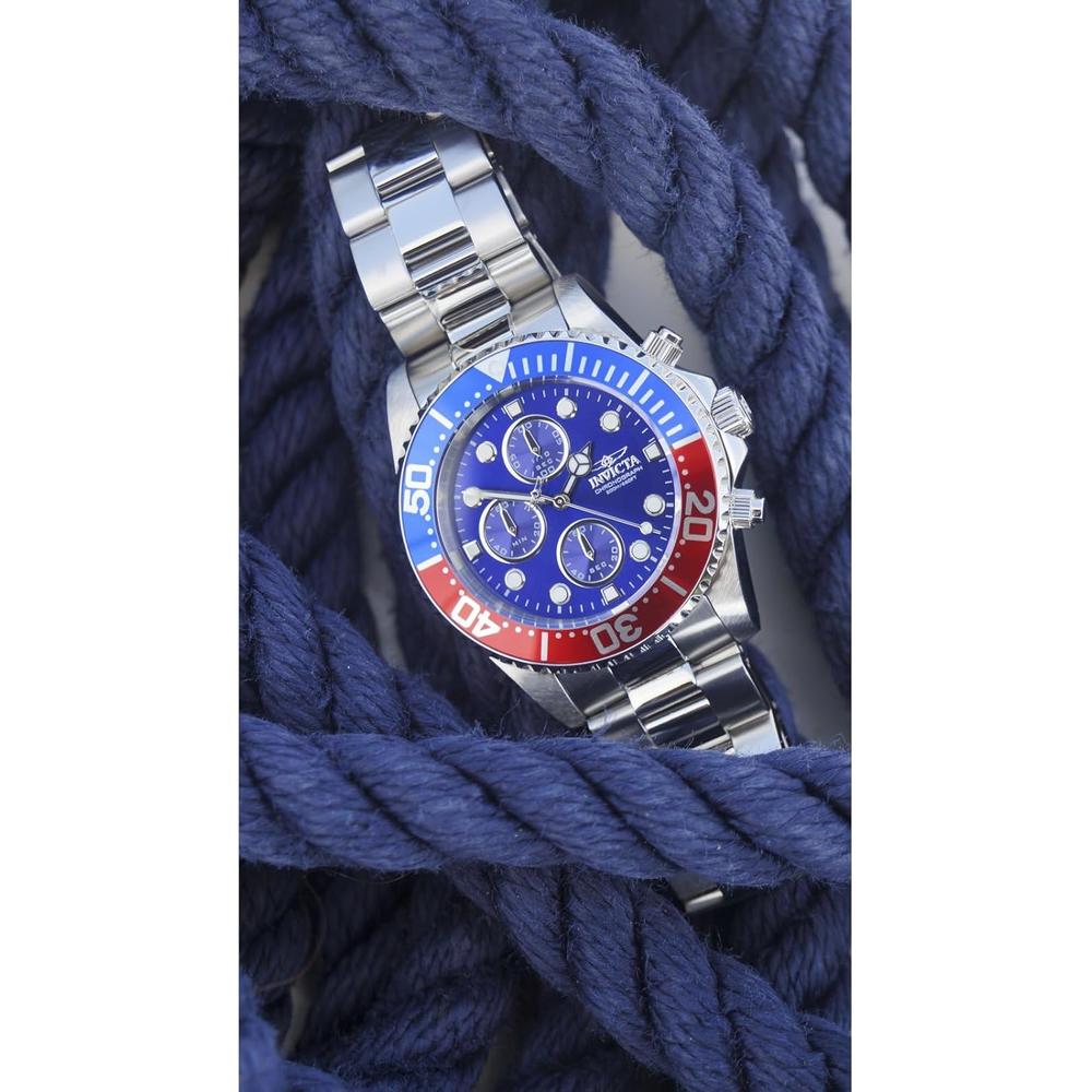 Reloj Invicta Pro Diver para hombre acero inoxidable, 39 mm / 3.9 cm | Plateado y Azul