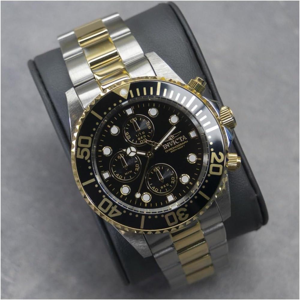 b005fn10kq_1_jpg.jpg Reloj Invicta Pro Diver para hombre cristal de fusión de llama movimiento de cuarzo | Negro y Oro