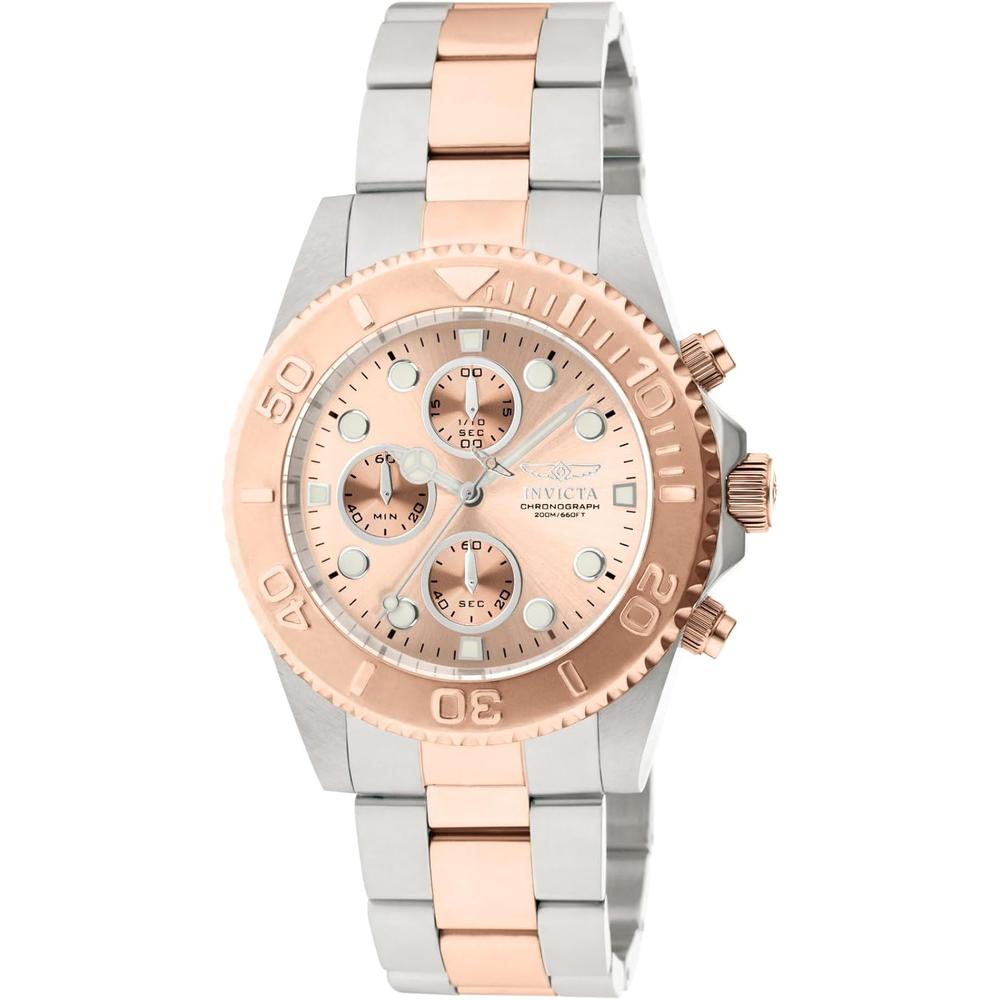Reloj Invicta Pro Diver para hombre cronógrafo movimiento de cuarzo | Oro Rosa