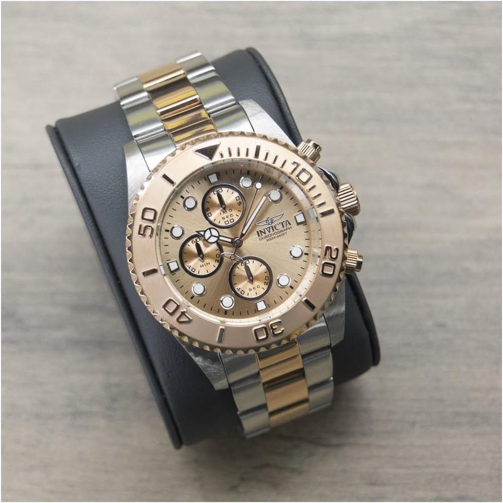 Reloj Invicta Pro Diver para hombre cronógrafo movimiento de cuarzo | Oro Rosa