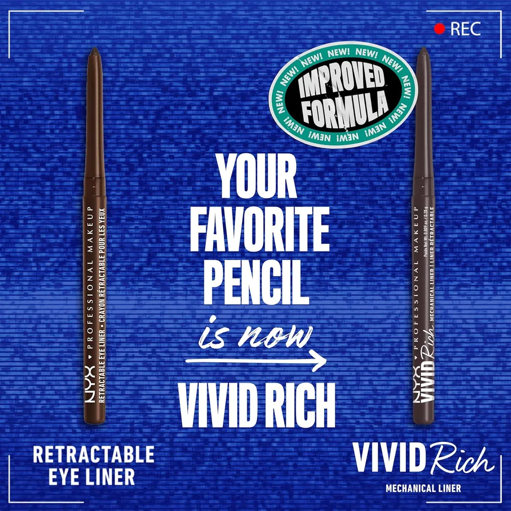 NYX Vivid Rich Lápiz de Ojos Mecánico | 15 Smokin Topaz