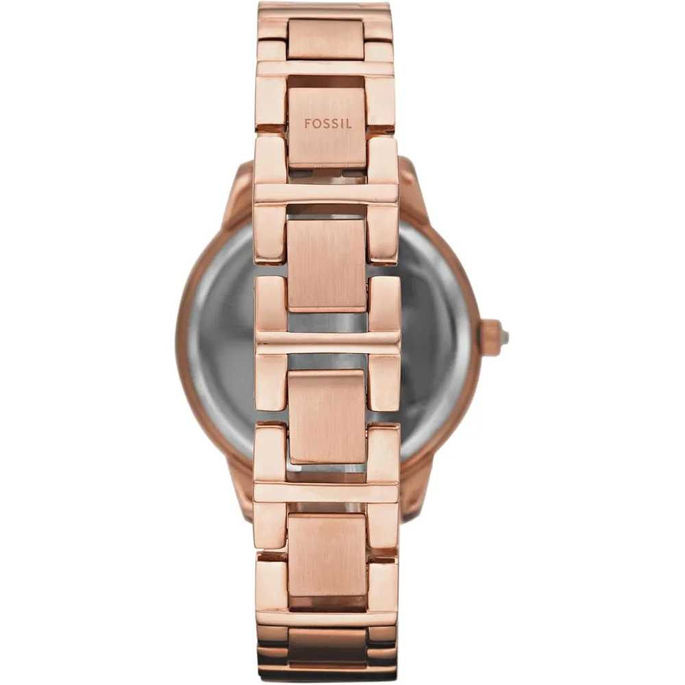 Fossil reloj de cuarzo Jesse para mujer, acero inoxidable | Oro rosa