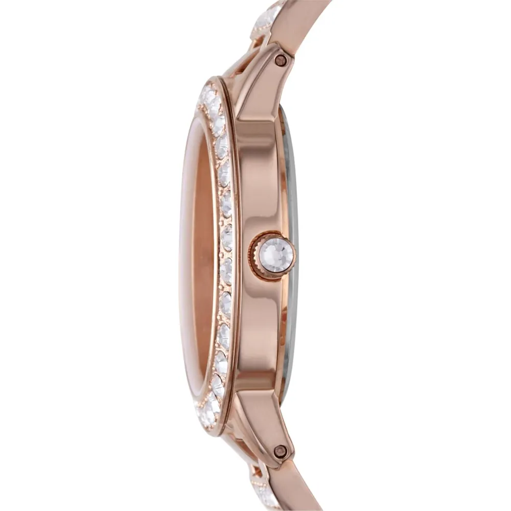 Fossil reloj de cuarzo Jesse para mujer, acero inoxidable | Oro rosa