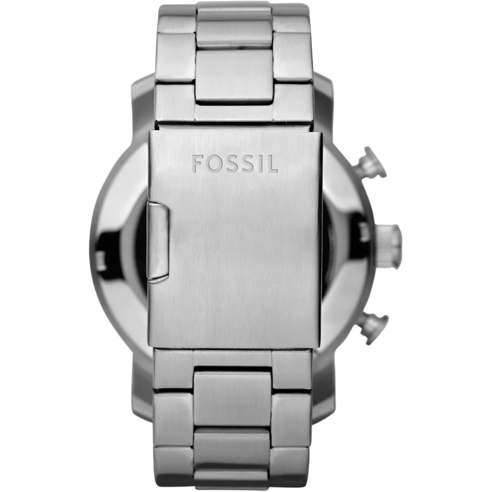 Fossil JR1353 reloj para hombre Nate cronógrafo de acero inoxidable | 50 mm - Plateado