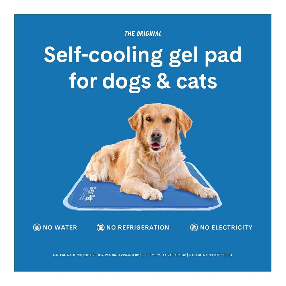 b006nonhne_2.webp The Green Pet Shop Almohadilla de Enfriamiento para Mascotas - Esta Colchoneta Ayuda a Prevenir Sobrecalentamiento y Deshidratación - Enfría y Calma a Su Perro - Activado Por Presión, Fórmula Gel No Tóxica. - L - Azul