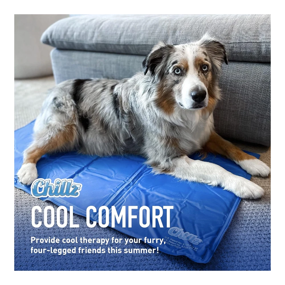 Gel de Enfriamiento para Mascotas Hugs Pet Productos Chillz Pad Comfort - L - Azul